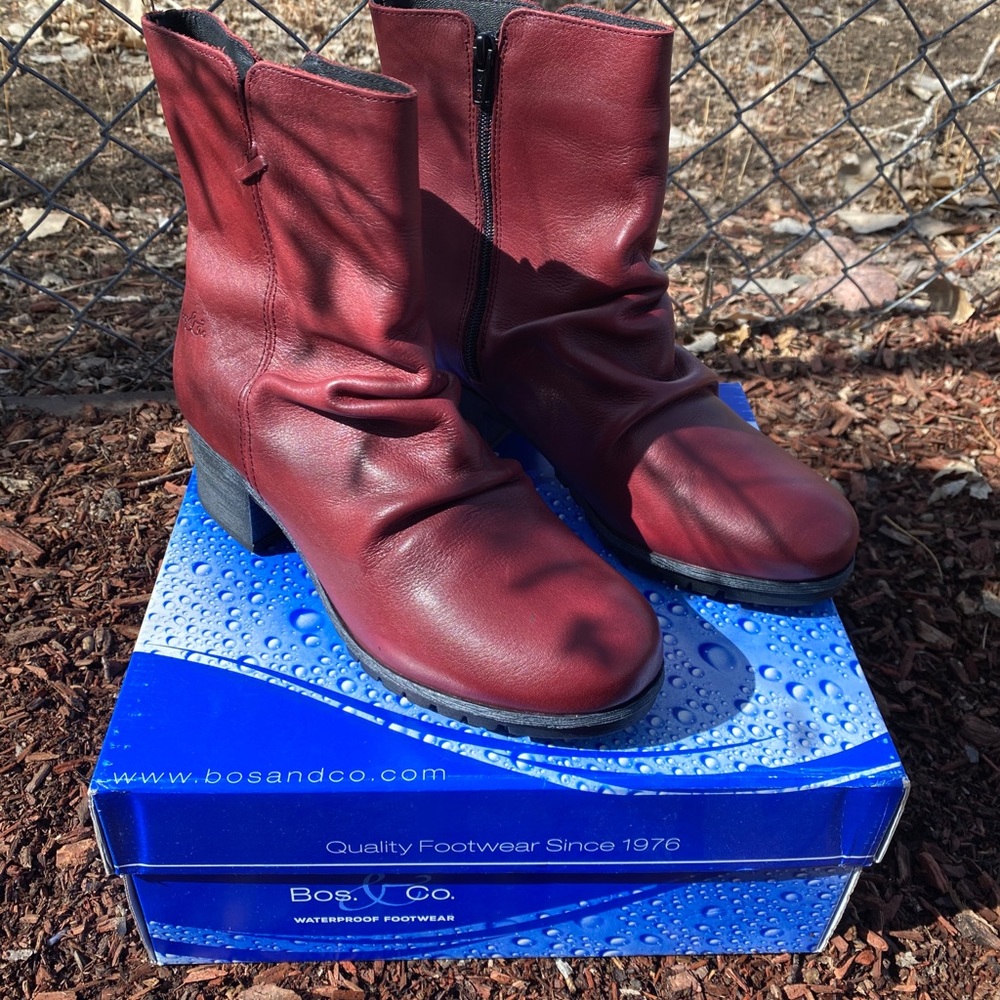 Bos & Co. Red waterproof ankle boots -$180 (OBO)